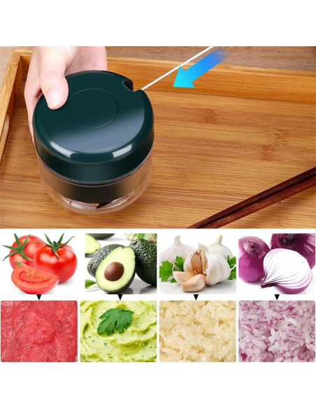 Picador de Ajo Manual AKOAK 170 ml, Acero Inoxidable