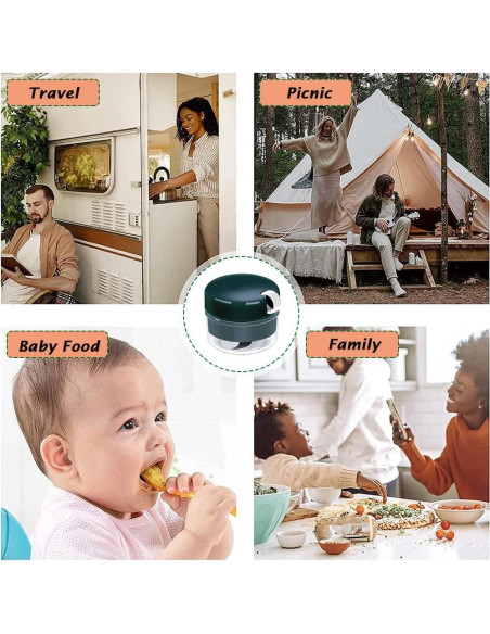 Picador de Ajo Manual AKOAK 170 ml, Acero Inoxidable