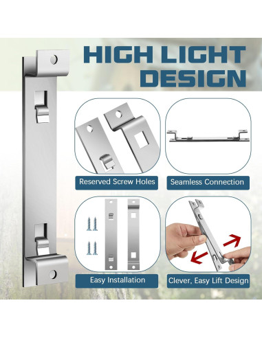 Soporte para Casa de Aves Blulu - Acero Galvanizado - 2 Juegos