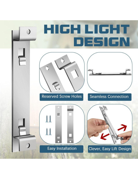 Soporte para Casa de Aves Blulu - Acero Galvanizado - 2 Juegos