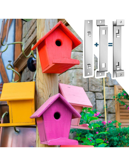 Soporte para Casa de Aves Blulu - Acero Galvanizado - 2 Juegos