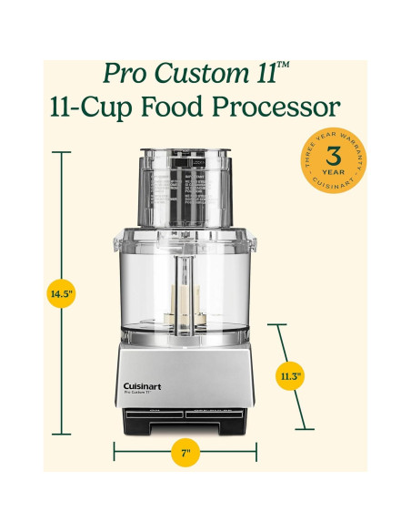 Procesador de Alimentos Cuisinart Pro Custom 11 Tazas Acero Inoxidable