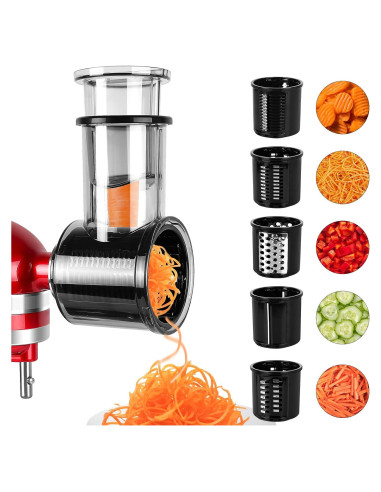 Rallador y Cortador LETOMS para Batidora KitchenAid - 5 Cuchillas