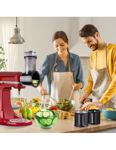 Rallador y Cortador LETOMS para Batidora KitchenAid - 5 Cuchillas