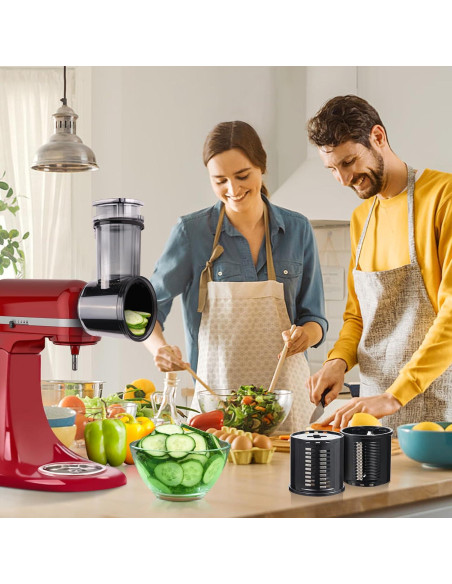 Rallador y Cortador LETOMS para Batidora KitchenAid - 5 Cuchillas