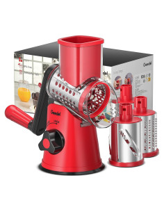 Rallador de Queso Rotativo Geedel 3 Cuchillas Acero Inoxidable