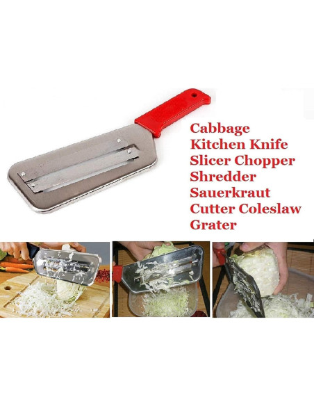 Cuchillo Cortador de Repollo YukaBa Acero Inoxidable Rojo-A Cuchillo Cortador de Repollo YukaBa Acero Inoxidable Rojo-A