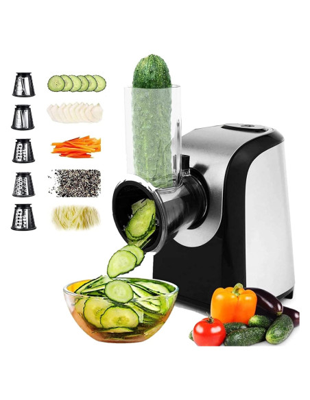 Rallador Eléctrico 5 en 1 Nictemaw 150W Acero Inoxidable