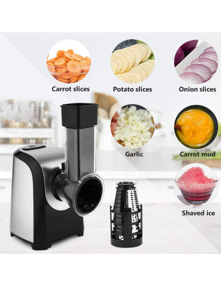 Rallador Eléctrico 5 en 1 Nictemaw 150W Acero Inoxidable