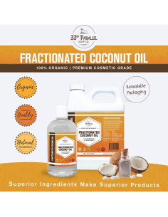 Aceite de Coco Fraccionado Orgánico 32 oz 100% Puro 33rd Parallel 2