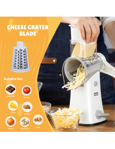 Rallador de Queso Rotatorio iezzei con 5 Cuchillas Inoxidable 2