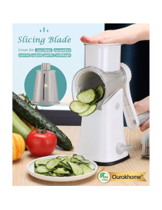 Rallador de Queso Ourokhome 5 en 1 Manual Blanco 2