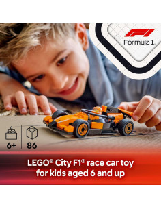 LEGO City Piloto de F1 McLaren - Auto de Carreras 14 cm 2