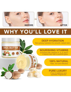 Manteca de Karité Cruda 220g - Hidratante Profundo Natural 2