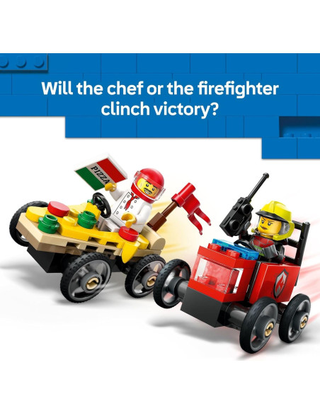 LEGO City Set Pizza vs Camión de Bomberos 60458 - 70 Piezas