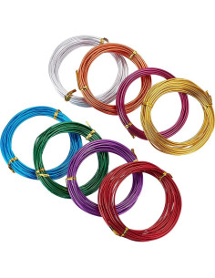 Alambre de Artesanía KISSITTY 12 Gauge 8 Colores 6m 2