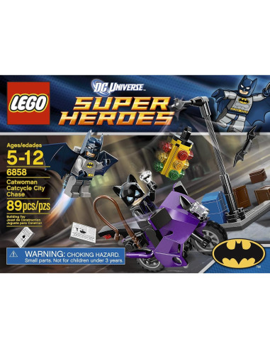 LEGO Super Héroes Catwoman Catcycle Ciudad 6858 - 2 Minifiguras