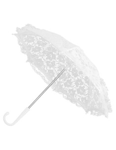 Paraguas de Encaje Blanco TOPINCN para Boda Vintage con Flores