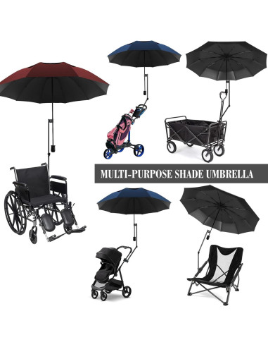 Paraguas de Playa XLINGZA UPF 50+ Plata Titanio XL