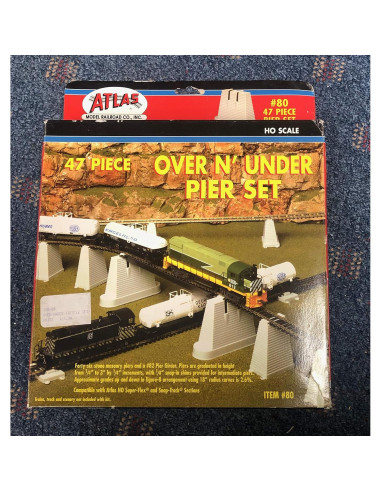 Juego de Pilares Escala HO Atlas 47 Piezas Mampostería