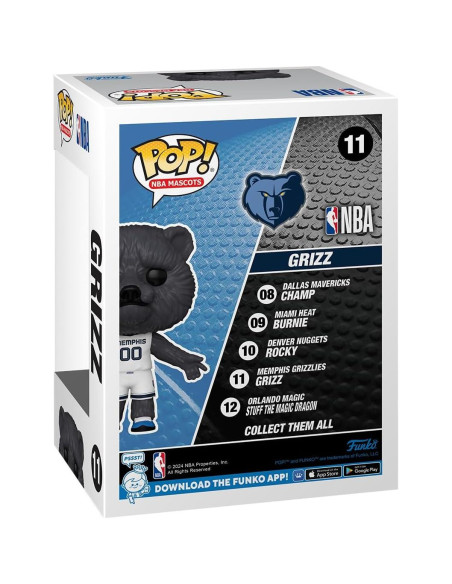 Figura Funko POP! Grizz Oso Memphis Grizzlies 11.4cm Vinilo