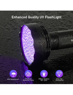 Linterna UV GLOSSDAY 100 LED 18W Luz Negra para Mascotas 2