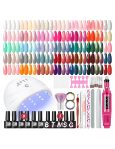 Kit de Esmalte de Uñas en Gel COSCELIA 35 Colores con Luz UV