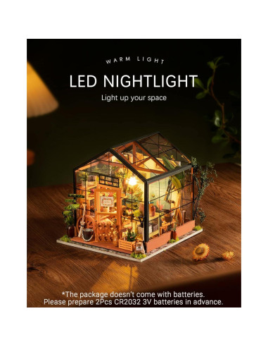 Rolife Casa de Muñecas Miniatura DIY con LED y Muebles