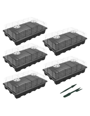 Kit de Bandejas para Iniciar Semillas Gardzen 5 Piezas 40 Celdas