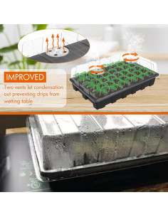 Kit de Bandejas para Iniciar Semillas Gardzen 5 Piezas 40 Celdas 2