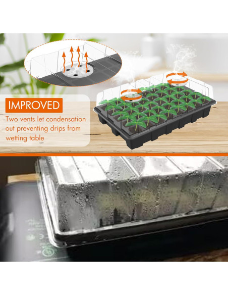 Kit de Bandejas para Iniciar Semillas Gardzen 5 Piezas 40 Celdas