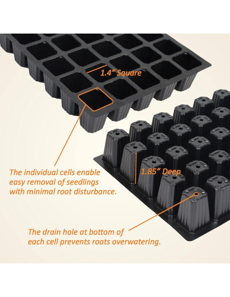 Kit de Bandejas para Iniciar Semillas Gardzen 5 Piezas 40 Celdas