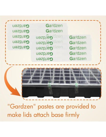 Kit de Bandejas para Iniciar Semillas Gardzen 5 Piezas 40 Celdas