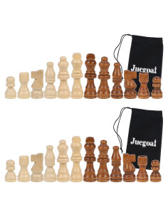 Juego de Ajedrez de Madera Juegoal - 64 Piezas con Bolsas