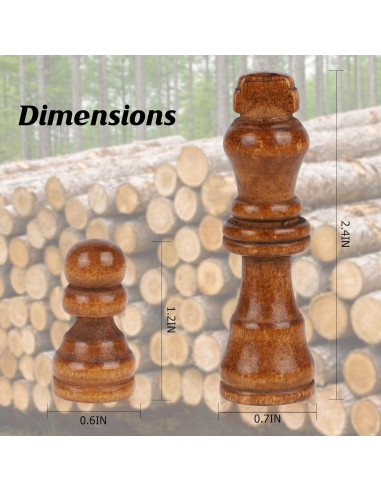 Juego de Ajedrez de Madera Juegoal - 64 Piezas con Bolsas