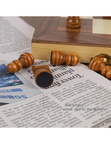 Juego de Ajedrez de Madera Juegoal - 64 Piezas con Bolsas