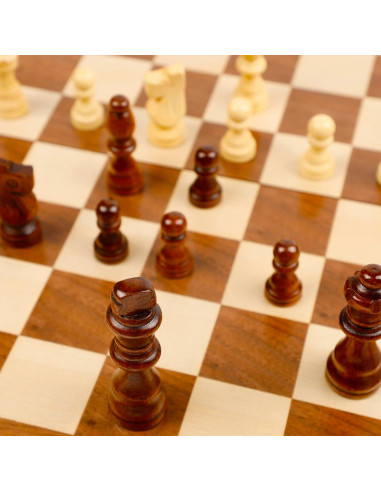 Juego de Ajedrez de Madera Juegoal - 64 Piezas con Bolsas