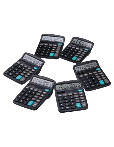 Calculadora de Escritorio Lichamp DCP-0526BK 12 Dígitos Solar