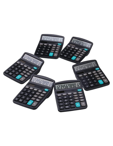 Calculadora de Escritorio Lichamp DCP-0526BK 12 Dígitos Solar