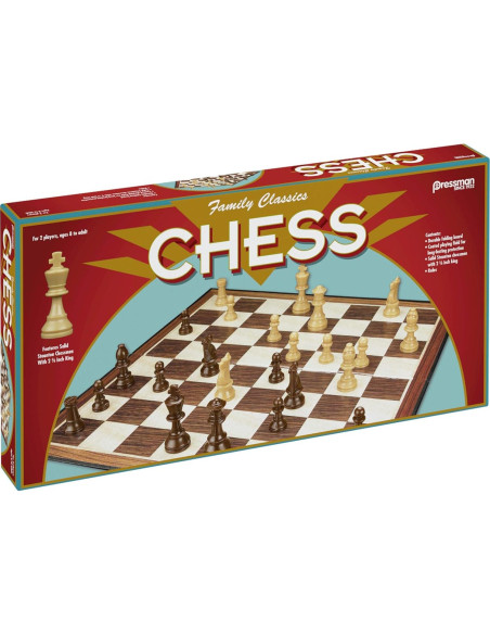 Juego de Ajedrez Clásicos Familiares Pressman - Tablero Plegable