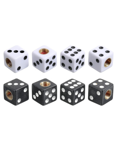 Tapones de Válvula de Neumático Frienda Estilo Dado 8 Pcs