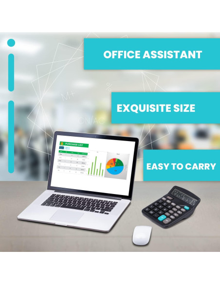 Calculadora de Escritorio Lichamp DCP-0526BK 12 Dígitos Solar