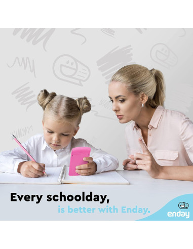 Calculadora Básica Solar Enday Rosa 8 Dígitos Portátil