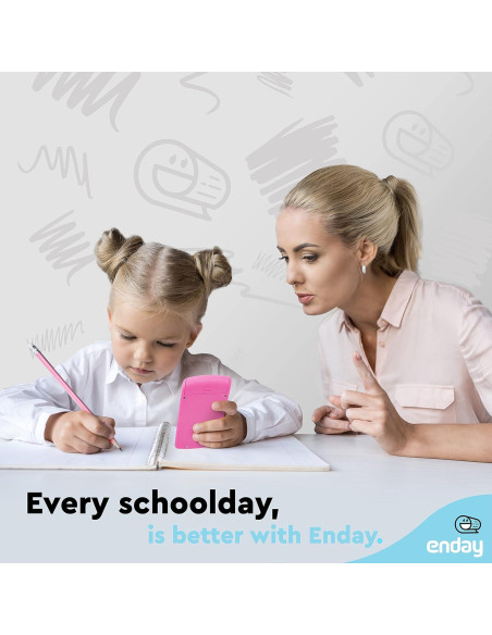 Calculadora Básica Solar Enday Rosa 8 Dígitos Portátil