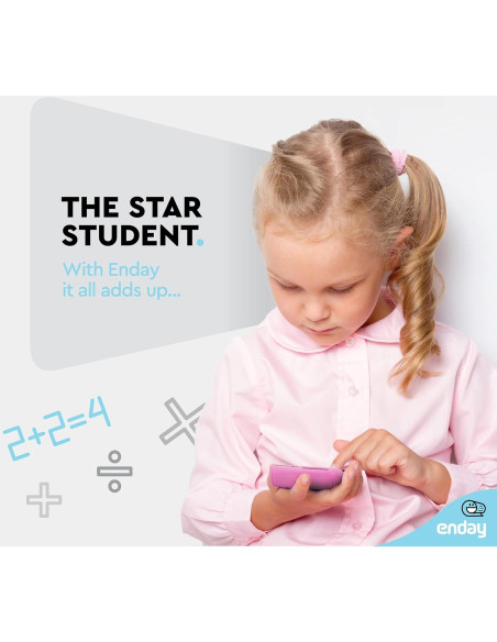 Calculadora Básica Solar Enday Rosa 8 Dígitos Portátil