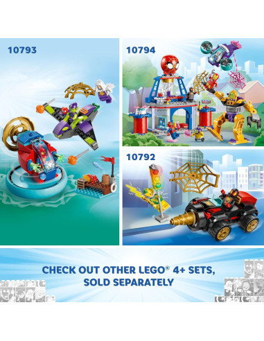 LEGO Marvel Sede Lanzador Telarañas 10794 para Niños 4+