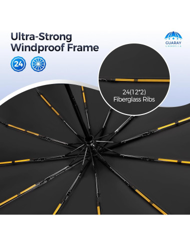Paraguas de Viaje GUARAY a Prueba de Viento 116.8 cm