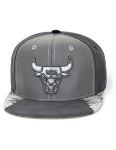 Gorra Snapback Mitchell & Ness Chicago Bulls Gris 3M