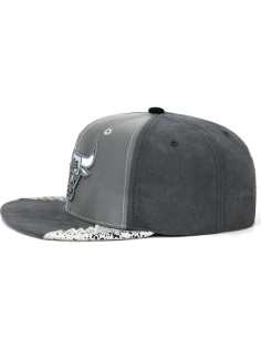 Gorra Snapback Mitchell & Ness Chicago Bulls Gris 3M 2