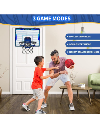 Aro de Baloncesto HYES Mini LED Plegable con Marcador